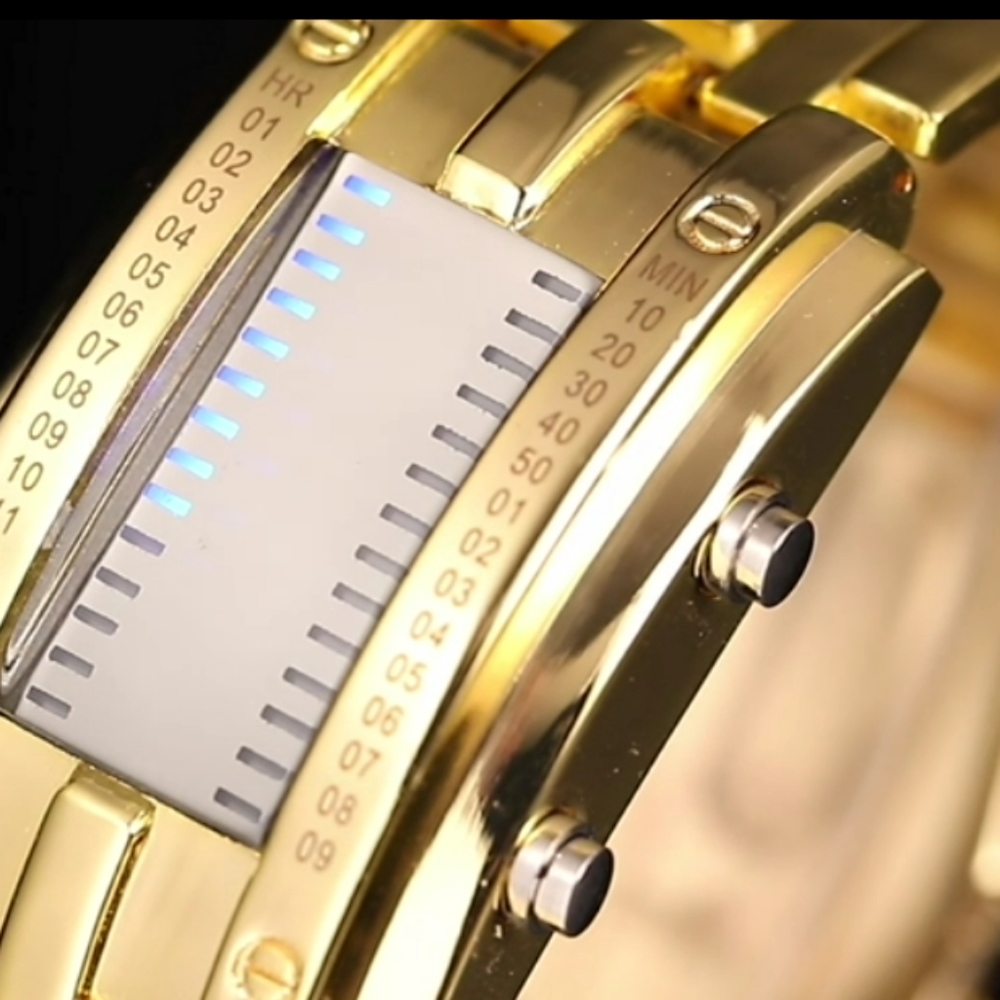 Binary Matrix Blue LED Digital Watch  - Picture 6 of 7